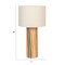 Hello Honey Multicolor Stripe Stoneware Table Lamp with Linen Shade